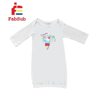 China new pastel color 190gsm polyester baby shirt 190gsm polyester unisex children pajamas cotton clothes sublimation baby sleepwear for sale