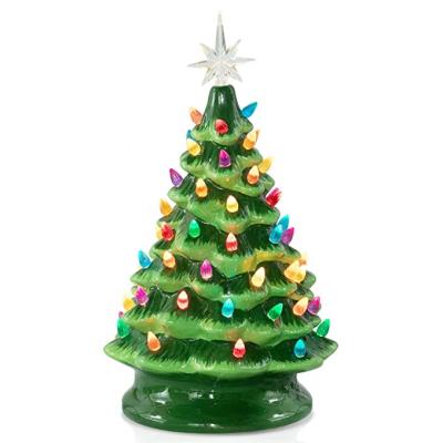 China Home Decoration Lighting Table Ceramic Large Christmas Tree With Lights for sale