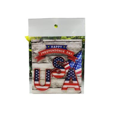 China Hanging Christmas Ornament Home Decoration Printing USA Design Acrylic Christmas Tree Hanging Ornament for sale