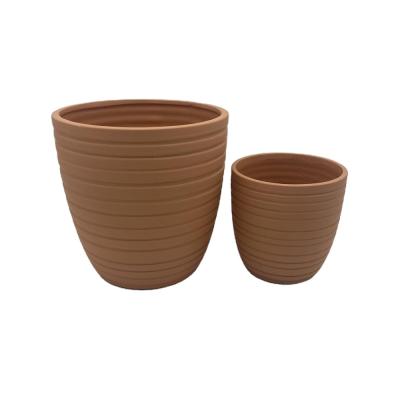 China New Modern Terracotta Flower Planter Pot Indoor Ceramic Flower Pot With Drain Hole for sale