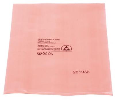 China HZ-1303 ANTISTATIC Customized ESD Pink Zip Lock Antistatic Printing PE Electronic Packing Bag for sale