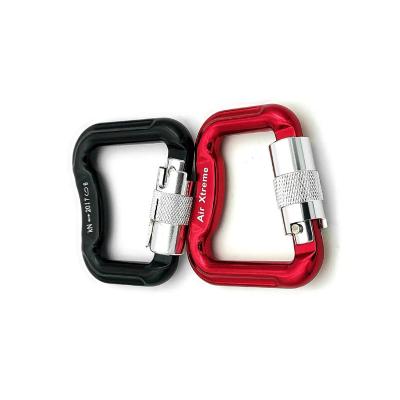 China Heavy Industry CE Certified Carabiner D-Shape Screw Door Colored For Waist Climbing Safety Working for sale