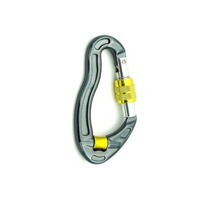 China Heavy Industry Heavy Duty Aluminum Carabiner 25kn Safety Screw Carabiner for Aerial Work for sale