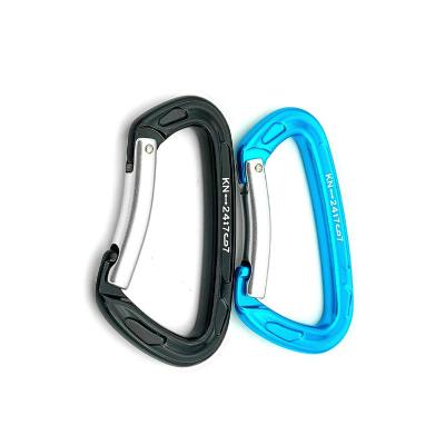 China Heavy Industry Good Quality Mini D-shape Metal Aluminum Alloy Carabiner Snap Spring Hooks for sale