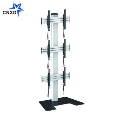 China Ergonomic Aluminum TV Stand Flat Panel TV Cart Trolley For Multi TV TP015-3SC for sale