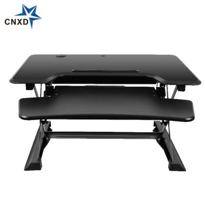 China Eco-Friendly Height Adjustable Sit Standing Computer Desk Riser Desk for sale