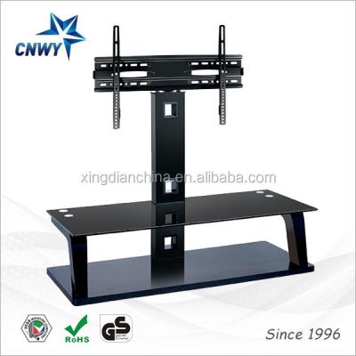 China Black Glass TV Mount Best Quality Glass-to-metal TV Mount VESA 600*400 Swivel TV Mount Bracket Bracket for sale