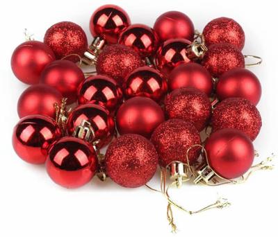 China Modern Xmas Ornament Christmas Decorations Balls Dangling Hanging Balls With Hanging Loop for sale