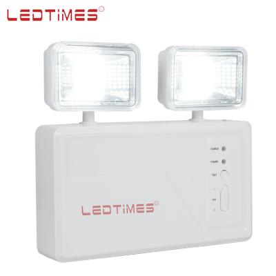 China LEDTIMES School Top Selling Adjustable Double Heads Smd 0.2W Indoor Rechargeable Portable Output Led Emergency Light for sale