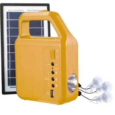 China High Quality Multi Function Solar Powered DC Lighting System Portable Home Bulbs Solar Post 9v 3w Work Light for sale