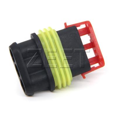 China 282087-1 TE 1.5mm Female Waterproof Auto Electrical Connector 3 Pin for sale