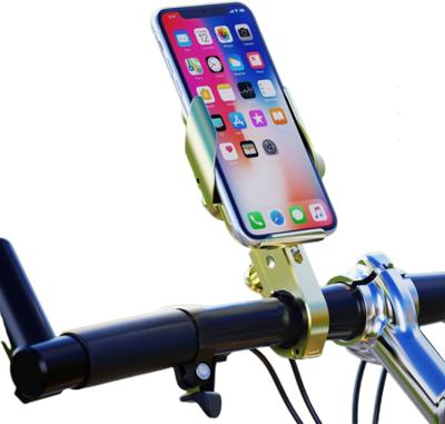 China 360 Rotation Adjustable Aluminum Bicycle Phone Grip Holder Bike Handlebar Phone Mount Phone Recycling Holder For Recycling for sale