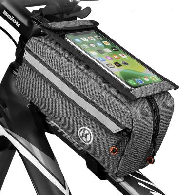 China Outdoor Waterproof Water Proof Multi Function TPU Touch Screen Bike Phone Bag Bike Top Tube Frame Bag Bicycle Phone Holder Bags for sale