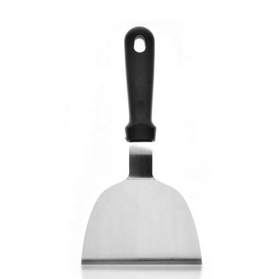 China 2021 Amazon Success Viable Sustainable Kitchen Accessories Baking Tools Handle Stainless Steel Plastic Frying Spatula for sale