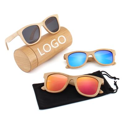 China Handmade wooden sunglasses of natural materials for men and women polarized lenses with bamboo wooden frame with double layer of UV blocking coating for sale