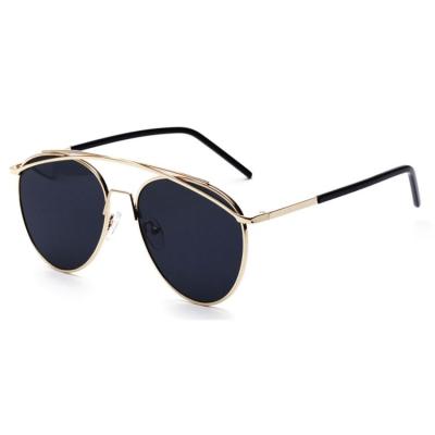 China Oversized Round Sunglasses Alloy Double Bridge Oval Sunglasses China Supplier Customization for sale