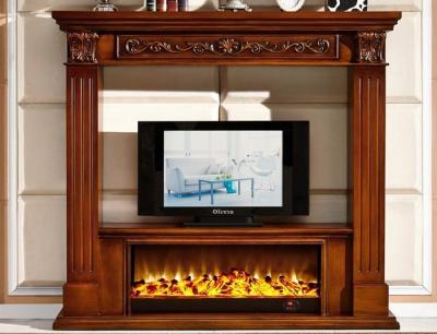 China Energy Efficient Luxury Decoration Solid Wood Fireplaces With Mantel for sale