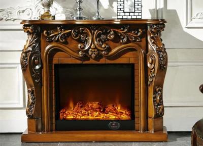 China Pollution Free Luxury Antique Decorative Fireplace With Led Light for sale