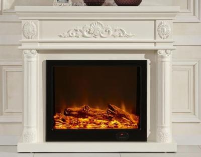 China Classic Solid Wood Free Standing Electric Fireplace With Led Light for sale