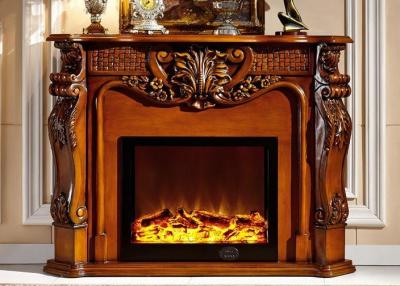 China Freestanding 1.5m White Imitation Marble Fireplace Energy Efficient for sale