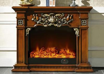 China Brown Antique Imitation Marble Fireplace For Hotel / Home / Club for sale