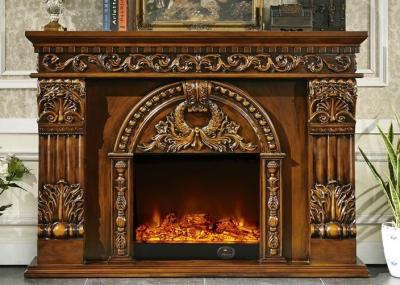 China Indoor Ventless Classical Solid Wood Fireplaces 1500*320*1200mm for sale