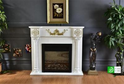 China LED Electric Victorian Marble Fireplace / Livingroom Summer Cover Fireplace CE for sale