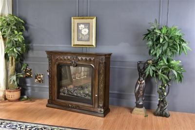 China Luxury Freestanding Fake Flame Antique Decorative Fireplace Heating Use for sale