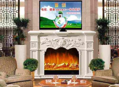 China Las chimeneas eléctricas teledirigidas de madera interiores TV colocan estilo europeo en venta