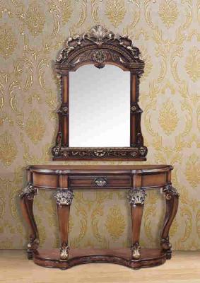 China American Style Wooden Dressing Table With Mirror Brown Painted 1.5m for sale