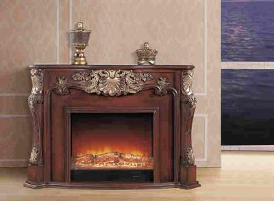 China Portable Vintage Electric Fireplace , Freestanding Fake Flame LED Electric Fireplace for sale