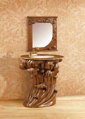 China Classic Resin Bathroom Cabinet With Mirror Hotel Decoration Furniture for sale