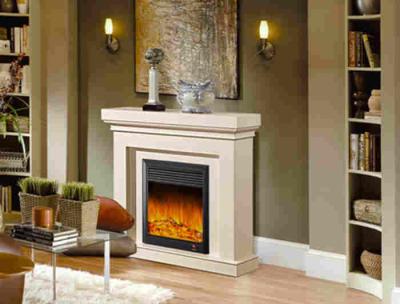 China European 1.2m Imitation Marble Fireplace  With  Decorative Flame White for sale