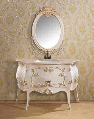 China Moisture Proof Vanity Combo Bathroom Cabinet With Mirror French Furniture for sale