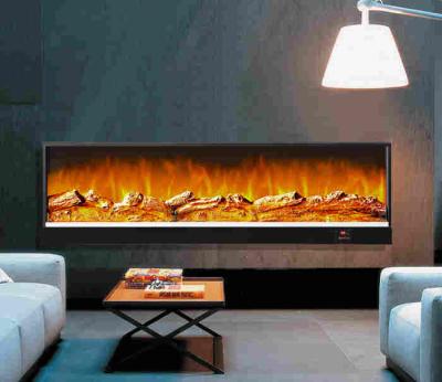 China Restaurant Decor Wall Fireplace Heater With Remote , Fake Flame Electric Wall Fireplace 750W/1500W for sale