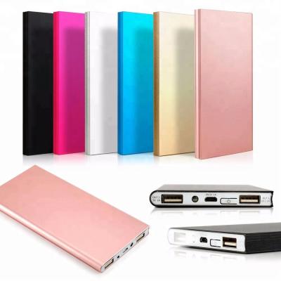 China High Capacity Super Slim Mobile Power Bank 10000mah Dual Output Power Bank for sale