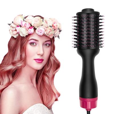 China Hair Dryer Brush 1200w 5-in-1 Professional Ionic Hair Brush Straightener Drier Curler for sale