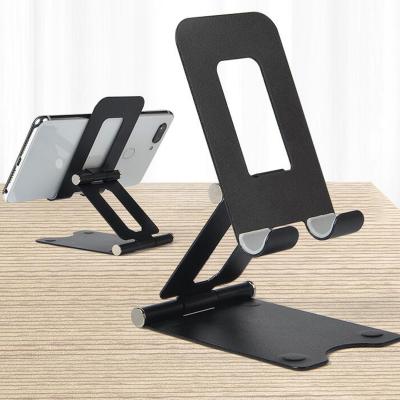 China Customized Mobile Phone Foldable Stand LOGO Service Aluminum Alloy Mobile Phone Tablet Adjustable Stand For Table for sale