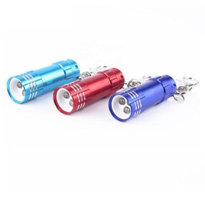 China Promotional Mini LED Gift 3 LED Aluminum Keychain LED Display Keychain Flashlight Key Chain Key Chain Light Pocket for sale