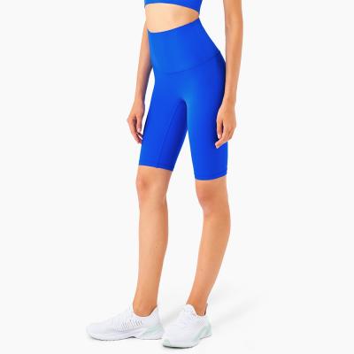 China Lulu Compression High Waist Yoga Anti-Wrinkle Women Cycling Booty Sports Running Shorts Sportswear High Quality Athletic Fitness for sale