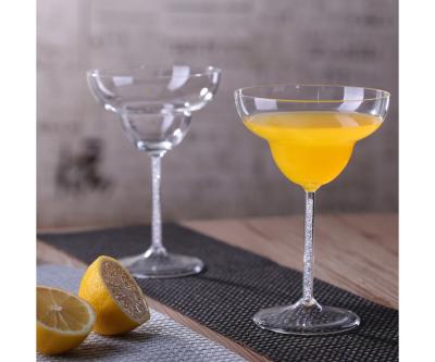 China Modern handmade blown wide mouth high quality cocktail glass for sale