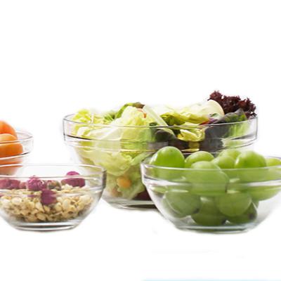 China 2021 Newest China Sustainable Single Fruit Salad Glass Bowl Transparent Manufacture for sale