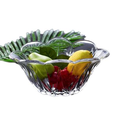 China 2021 Hot Viable Wholesale Creative Modern Style China Crystal Glass Fruit Plates And Dish Crystal Glass Fruit Dish for sale