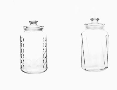 China China Modern 2200ml Promotional Custom Designs Wholesale Glass Jar With Lid Glassware Candy Jar for sale