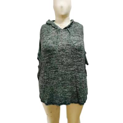 China Viable Plus Size Casual Hoodie Shirt Knit Sleeveless Sweater Oversized Rayon Tank Tops Sporty Women's Pullover for sale