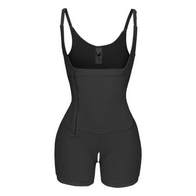 China 2021Hot Sale Antibacterial Women's Shapewear Jumpsuit Solid Color Tank Bodysuits Shapewear High Compression Plus Size Women's Shapers for sale