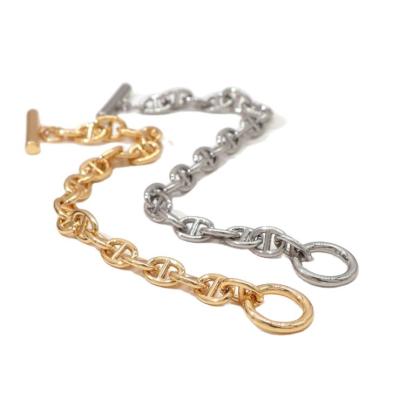 China Western new style products all over the network, good trends couple bracelet Tanabata festival accessories INS wind crescent chain brass brace for sale