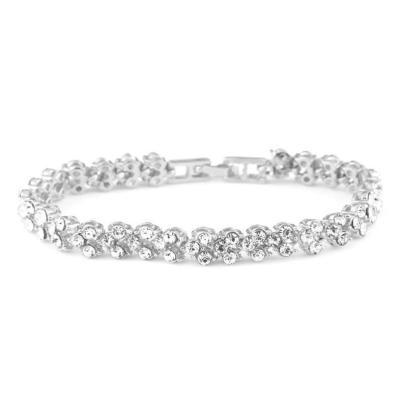 China BOHEMIA Exquisite Luxury Roman Crystal Bracelet Simple Diamond Bracelet Shiny Full Diamond Bracelet for sale