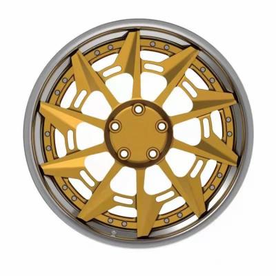 China Cheap Custom Gold Colored Aluminum Alloy Car Alloy Wheel Hot Selling Classic Rim for sale