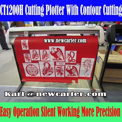 China Vinyl Sign Cutter With Contour Cutting Function 1200 Cutting Plotter With USB Large Cutter for sale